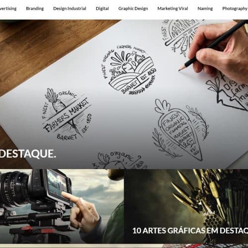 Website profissional para Serra e Melo Atelier com portfolio de branding e design gráfico