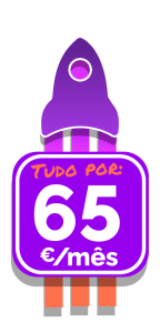Plano completo de criação de websites por 65 euros mensais