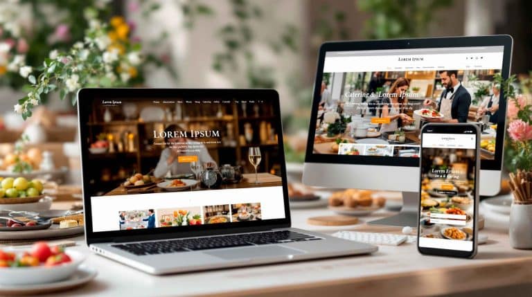 websites profissionais para todos os setores como catering e eventos