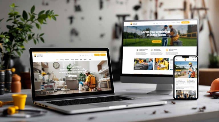 websites profissionais para todos os setores como empresas de controlo de pragas