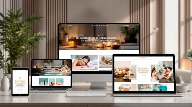 websites profissionais para todos os setores incluindo spas e centros de bem-estar