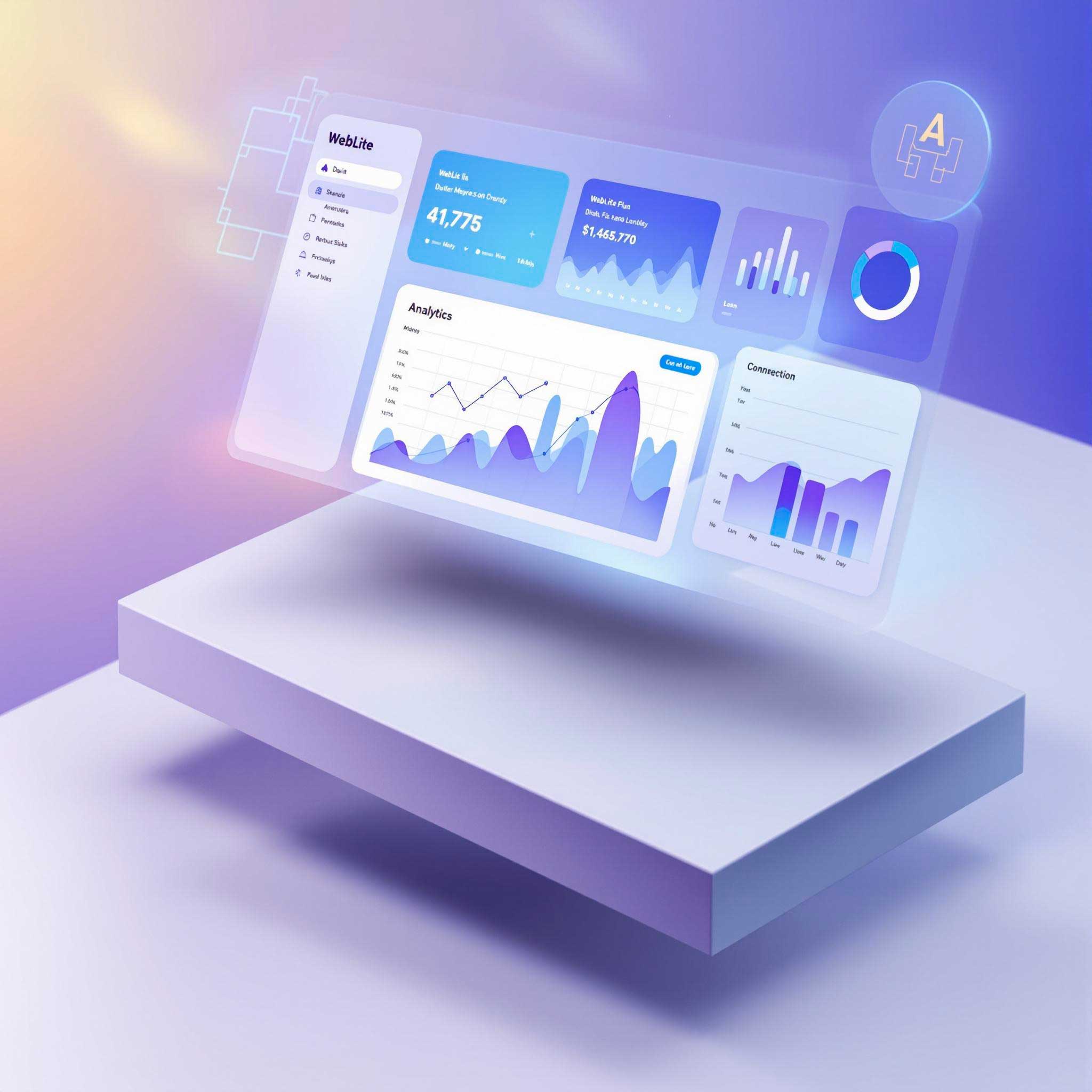 Painel com dados analíticos funcionalidades indispensáveis num website moderno